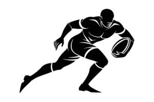 A rugby player silhouette style vector2.eps vector