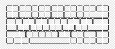 Computer keyboard button layout template for graphic use. Modern computer keyboard. illustration. vector