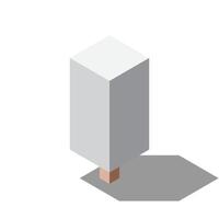 Isometric winter tree. Tree isometric elements. Isometric tree element for landscape design. Park element., vector