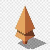 Isometric autumn tree. Tree isometric elements. Isometric tree element for landscape design. Park element., vector