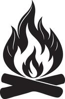 Fire Symbol Silhouette for Design Projects vector