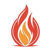 Minimalist Fire Icon Design for Branding vector
