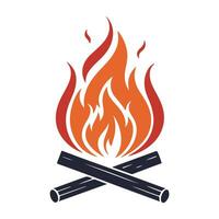 Modern Fire Icon for Web and Print Design vector