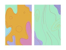 abstract background with spots and curves. Set vector