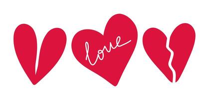 Heart shape icon design. Set. vector