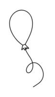Balloon Line Art. . Hand drawn style. vector