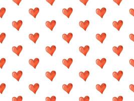 Red heart. Seamless pattern on white background. vector