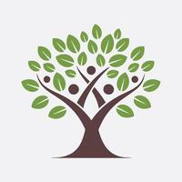 a family tree logo with people in it vector