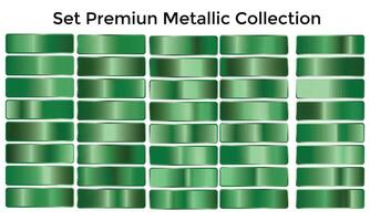 Grren chrome gradient set pattern template nature grass colors for design collection of high quality vector