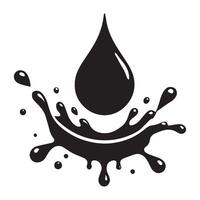 Silhouette of a Water Drop Splash vector