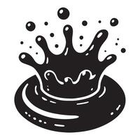 Silhouette of a Water Splash with Bubbles vector