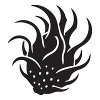 Silhouette of a Dragon Fruit for Unique Designs vector