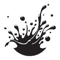 Ink Splash Silhouette Illustration Abstract Design Element vector