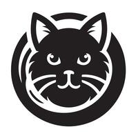 A stylized, black silhouette of a cat sitting, suitable for various uses. vector