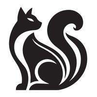 A stylized, cartoon black cat icon, ideal for logos, websites, or any project needing a friendly and simple representation of a cat. vector