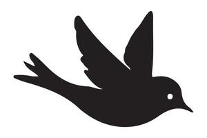 Silhouette Illustration of a Bird in Flight vector