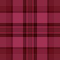 Asymmetric check pattern background, real fabric plaid texture. Expensive seamless tartan textile in red and dark colors. vector