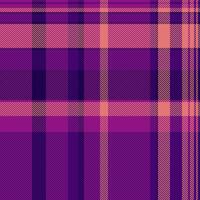 Show fabric pattern textile, content texture check. Magazine plaid background seamless tartan in magenta and violet colors. vector