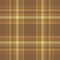 Close up check texture, realistic tartan fabric pattern. Classy textile background plaid seamless in orange and amber colors. vector