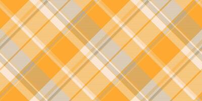 Commerce pattern tartan check, autumn textile plaid background. Network texture seamless fabric in antique white and amber colors. vector