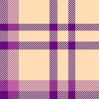 Endless pattern background check, empty seamless fabric tartan. Twill texture plaid textile in peach puff and purple colors. vector