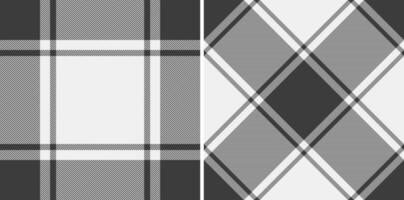 Check background tartan of seamless texture with a fabric plaid textile pattern. Set in monochrome colors. Luxurious velvet fashion trends. vector