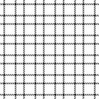 Top check texture plaid, model textile seamless background. Coat fabric tartan pattern in white and black colors. vector