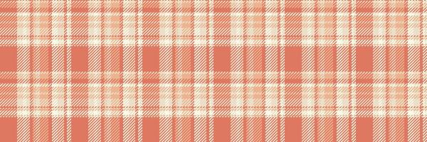 Bedroom tartan textile, grungy background pattern texture. Symmetry check plaid fabric seamless in red and light colors. vector