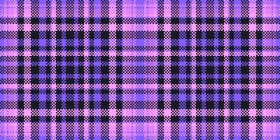 Complexity pattern texture fabric, graphical background seamless textile. Pretty check plaid tartan in black and indigo colors. vector
