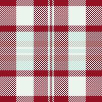Drawing tartan plaid textile, argyle background texture seamless. Femininity pattern check fabric in red and white colors. vector