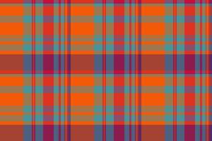Mother background plaid pattern, tiny tartan textile fabric. Invite seamless texture check in red and orange colors. vector