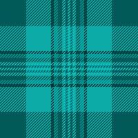 Striking teal and dark teal plaid pattern. Perfect for textile design, website backgrounds, or fashion projects. Modern and versatile geometric texture. vector