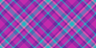 Amazing background check texture, rustic seamless pattern. Effect plaid fabric tartan textile in magenta and violet colors. vector
