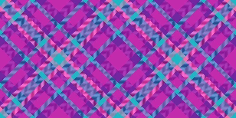 Amazing background check texture, rustic seamless pattern. Effect plaid fabric tartan textile in magenta and violet colors.