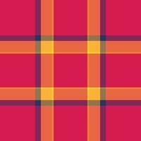50s background seamless fabric, custom texture pattern tartan. Checker check textile plaid in red and orange colors. vector