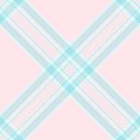 Invite seamless plaid tartan, girl pattern textile texture. Warp fabric background check in light and light cyan colors. vector