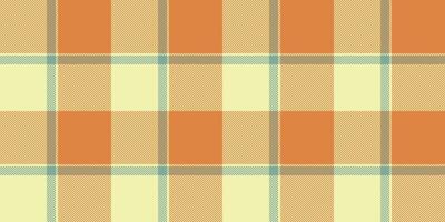 Idea texture seamless , top tartan fabric background. Sensual plaid textile pattern check in light and orange colors. vector