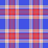 Vibrant plaid pattern in red, blue, purple, and orange. Perfect for textile designs, website backgrounds, or crafting projects. Seamless repeat for endless applications. Download now vector