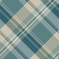 Stylish abstract diagonal plaid pattern in muted teal, beige, and gray tones. Perfect for textile design, website backgrounds, or modern branding projects. vector