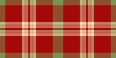 Stylish red, green, and cream plaid pattern. Perfect for textile design, wrapping paper, or website backgrounds. Offers a modern yet classic feel, ideal for autumnal or holiday themes. vector