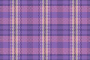 Christmas card tartan check textile, kind seamless fabric texture. Design background pattern plaid in violet and pink colors. vector