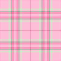 Classy tartan plaid background, platform fabric textile. Home check texture seamless pattern in light and pink colors. vector