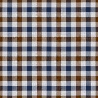 Stylish brown, navy, and white plaid pattern. Perfect for textile design, apparel, home decor, or website backgrounds. Seamless repeat texture with a classic feel. vector