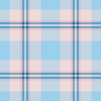 Display tartan textile texture, dog tooth plaid fabric check. Thin background seamless pattern in light and cyan colors. vector