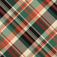 Linear pattern textile background, presentation plaid seamless texture. Skill fabric check tartan in light and black colors. vector