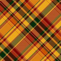Dynamic diagonal plaid pattern in warm autumnal tones. Perfect for textile design, apparel, packaging, or website backgrounds. Offers a modern take on a classic style. vector