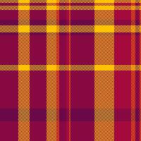 Autumn tartan pattern plaid, folk seamless texture background. Machinery check textile fabric in red and pink colors. vector