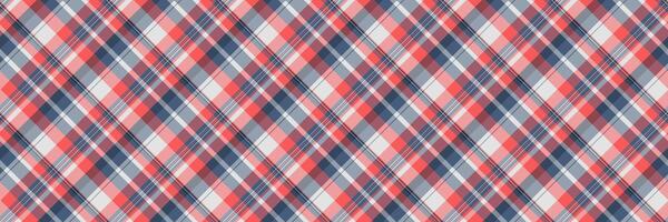 Harmony seamless textile, cultural background texture pattern. Fancy plaid check tartan fabric in red and pastel colors. vector