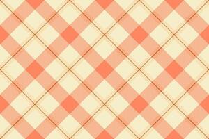 Linen pattern seamless background, handmade fabric textile. Marriage tartan plaid texture check in light and red colors. vector