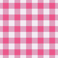 Outfit tartan check fabric, fibrous texture textile. Choice pattern background seamless plaid in white and pink colors. vector
